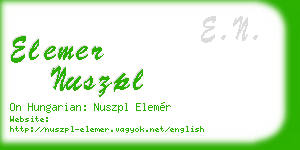 elemer nuszpl business card